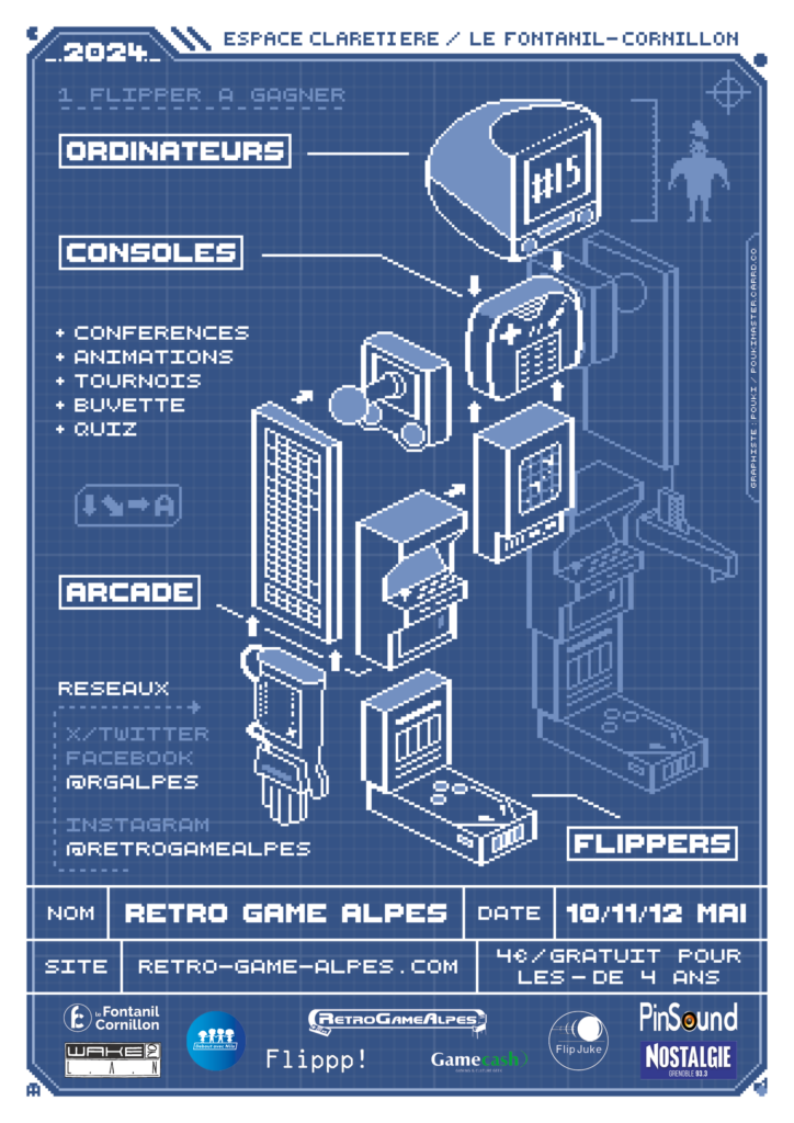 Retro Game Alpes 2024 - du 10 au 12 mai ~Grenoble RGA-2024-724x1024