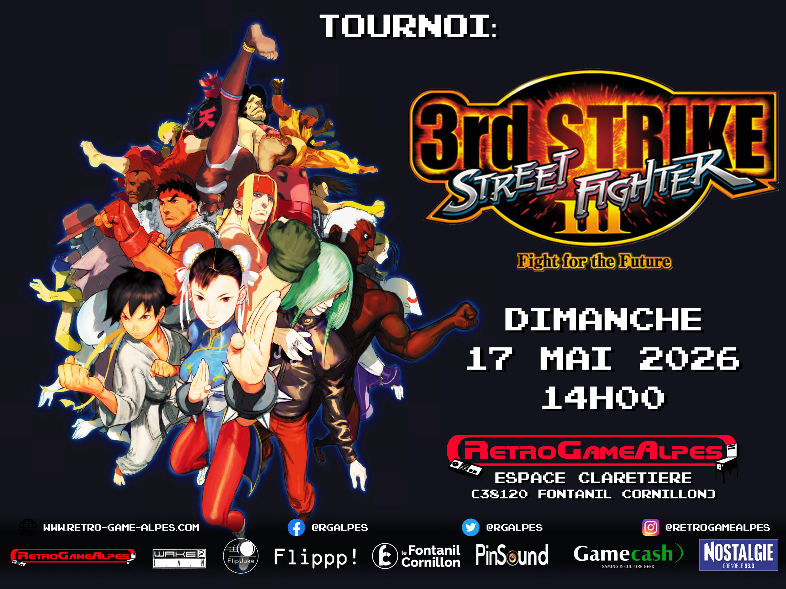 Tournoi Street Fighter III 3rd Strike sur borne